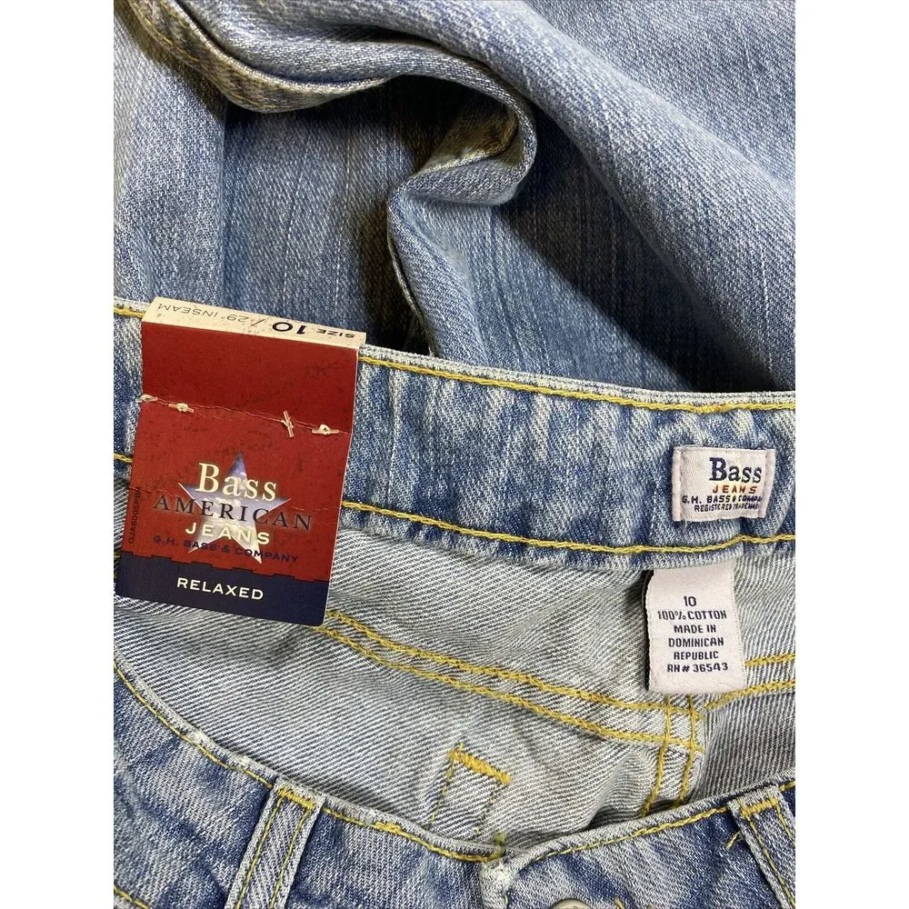 NEW Bass American Women's Light Wash Relaxed Fit Denim Jeans - 10 - Picture 3 of 3